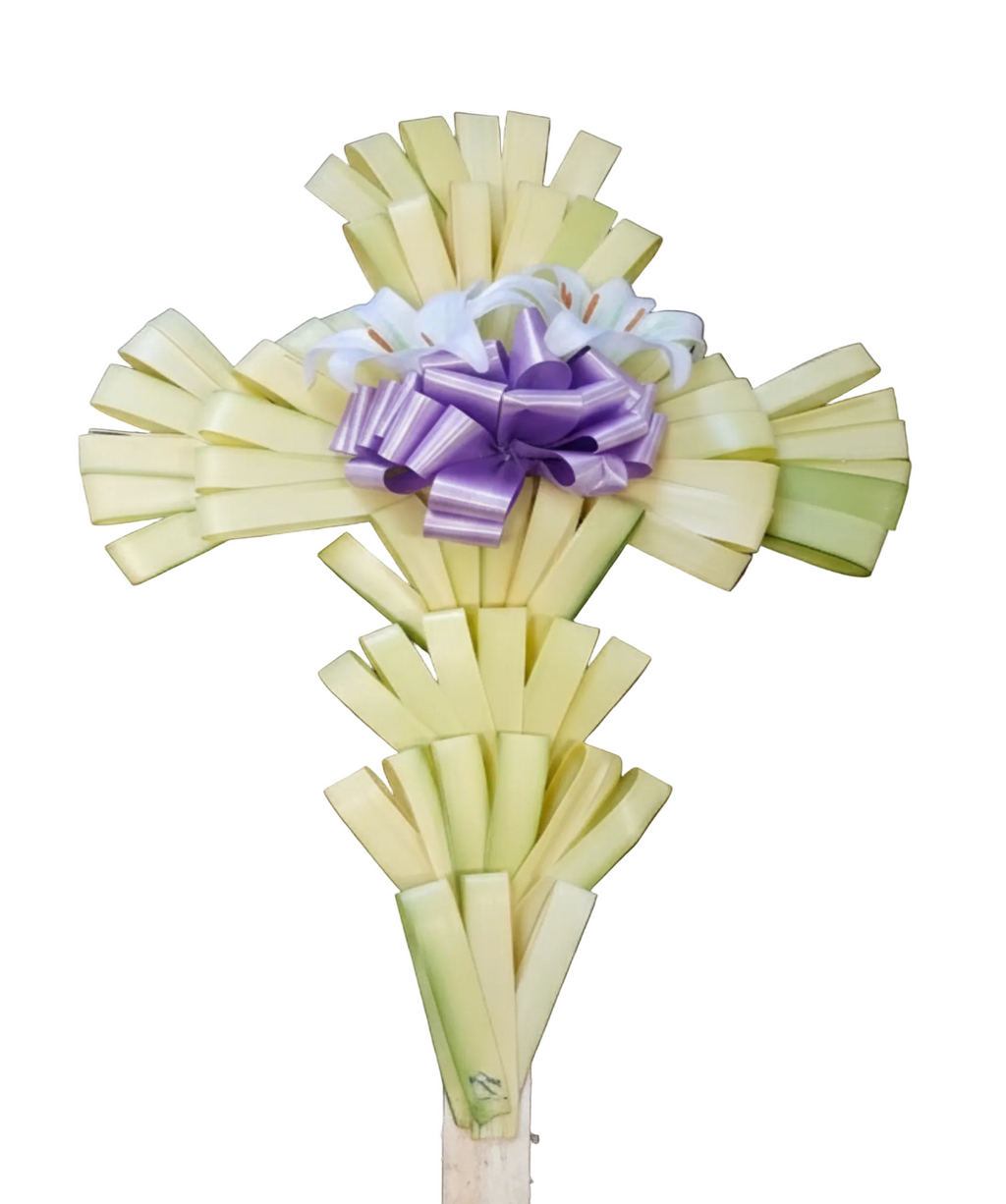 Fresh Medium Palm Cross 30"