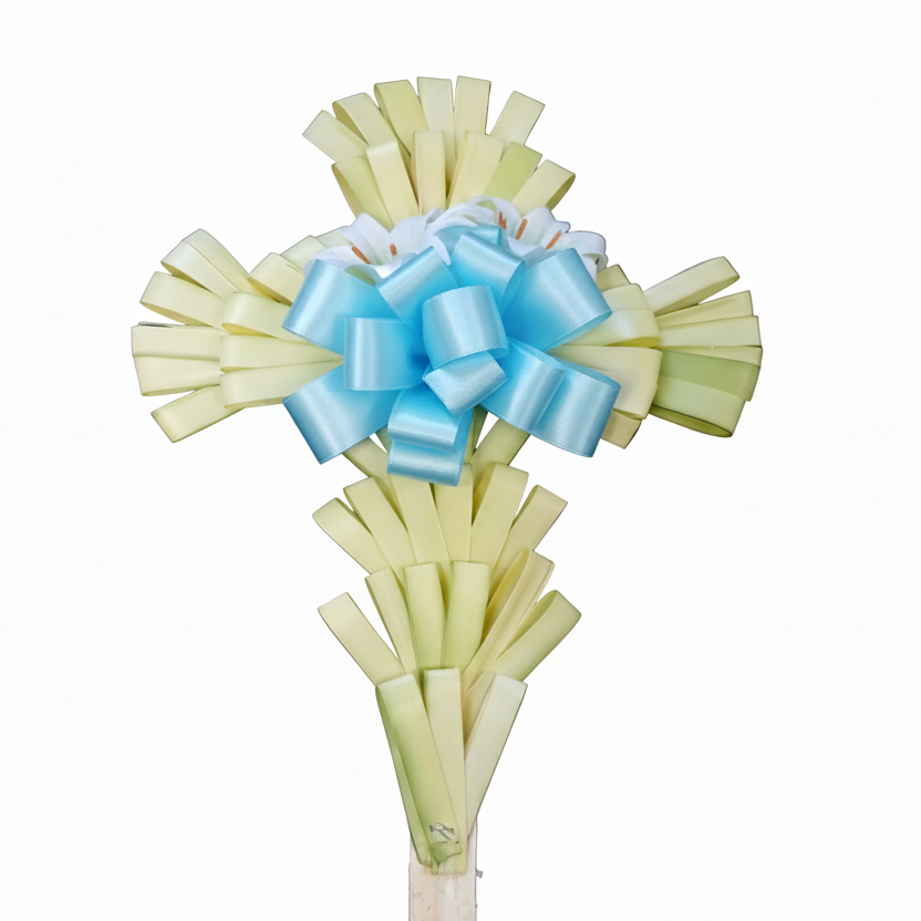 Fresh Medium Palm Cross 30"