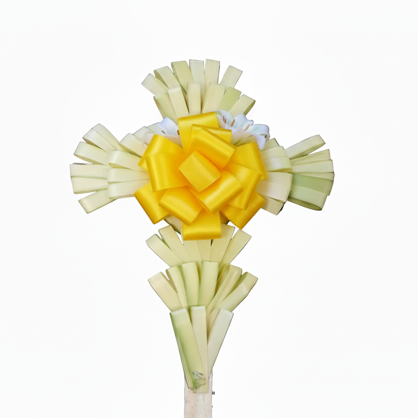 Fresh Medium Palm Cross 30"